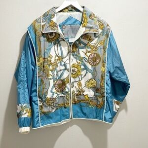 Vintage EAST WEST Women’s 1980s Equestrian Theme Horse Bit Jacket Zip Up Size L